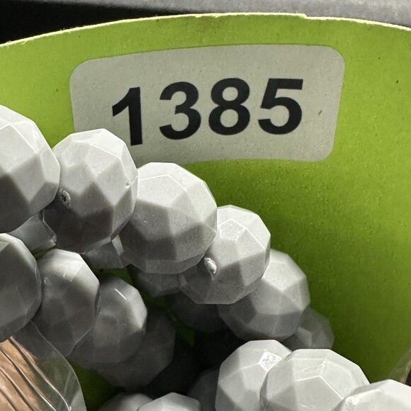 3/$30 Sugarfix Statement Necklace Gray Faceted Beads Chunky Beaded 20" - Picture 14 of 15